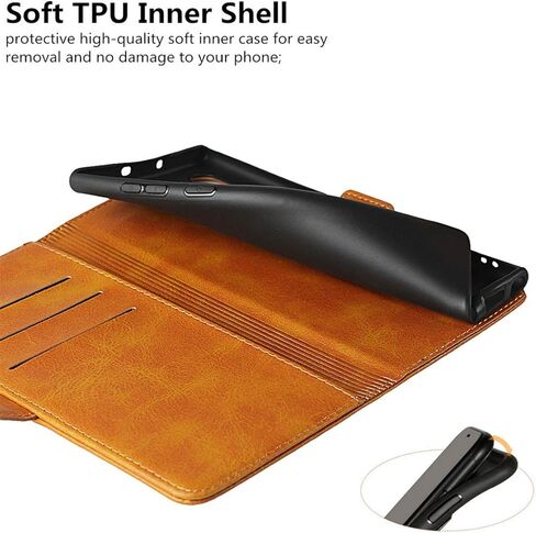 iCoverCase for Samsung Galaxy Note 10 Plus Wallet Case, Premium PU Magnetic Leather Card Slots Holder Carry Kickstand Feature Flip Cover Case for Galaxy Note 10+ 5G (Navy Blue) in Kuwait