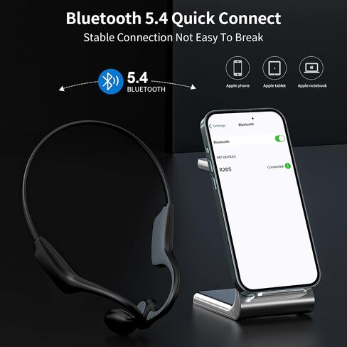 Bone Conduction Headphones,Open Ear Headphones with Mic,Bluetooth 5.4 IPX5 Sweat Resistant Sports Wireless Earphones for Sports and Fitness,Workouts,Running,Cycling,Gym,Hiking... in Kuwait