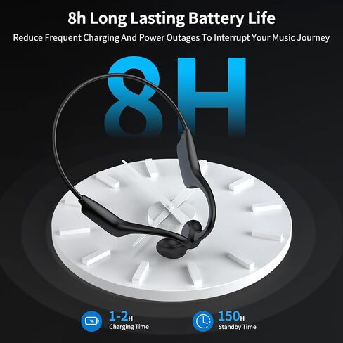Bone Conduction Headphones,Open Ear Headphones with Mic,Bluetooth 5.4 IPX5 Sweat Resistant Sports Wireless Earphones for Sports and Fitness,Workouts,Running,Cycling,Gym,Hiking... in Kuwait