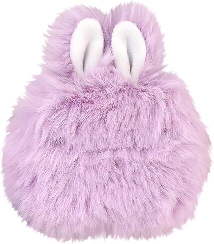 Cute Plush Rabbit Ears Airpods 3 Case 2021, Fluffy Soft Shockproof Anti-Fall Protective Case Cover for AirPods 3rd Generation (Grey) in Saudi Arabia