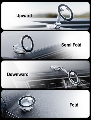 for MagSafe Car Mount, [42 Strong Magnet & 360° Rotation] Ultra Magnetic Car Phone Holder, Magnetic Phone Holder for Car Mag Safe Car Mount Fit for iPhone 16/16 Pro Max 15 14 13 & MagSafe Case, Silver in Kuwait