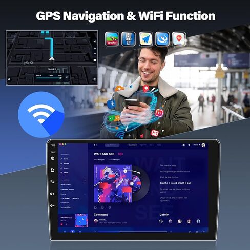 ستيريو سيارة CamECHO 2+64G Android 13 لسيارة Jeep Grand Cherokee 2014-2020، راديو CarPlay وراديو السيارة Android Auto، شاشة لمس 9 بوصة في لوحة القيادة GPS مع بلوتوث HiFi WiFi FM/RDS SWC Mirror Link in Saudi Arabia