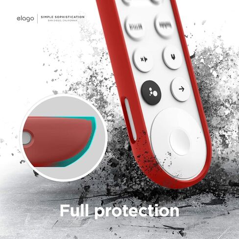 elago Case Compatible with Google TV Remote Cover Compatible with Chromecast 4K Ver. / HD Ver. [Nightglow Blue] - Full Protection, Premium Silicone, Strap Included, Flat Surface, Slim Design in Kuwait