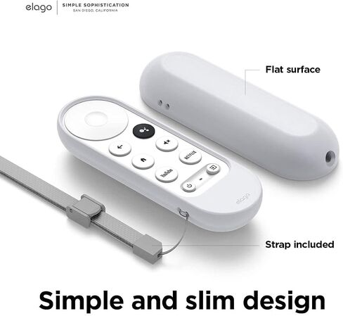 elago Case Compatible with Google TV Remote Cover Compatible with Chromecast 4K Ver. / HD Ver. [Nightglow Blue] - Full Protection, Premium Silicone, Strap Included, Flat Surface, Slim Design in Kuwait