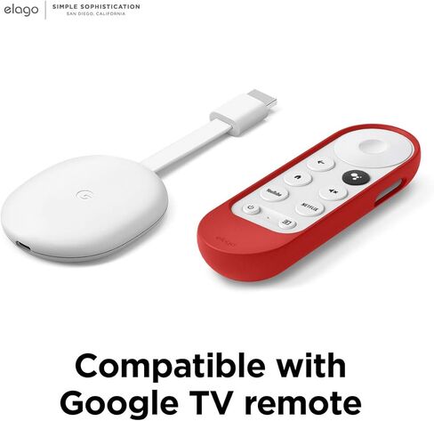 elago Case Compatible with Google TV Remote Cover Compatible with Chromecast 4K Ver. / HD Ver. [Nightglow Blue] - Full Protection, Premium Silicone, Strap Included, Flat Surface, Slim Design in Kuwait