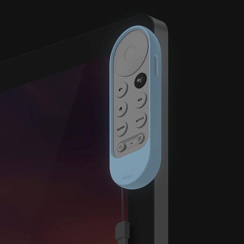 elago Case Compatible with Google TV Remote Cover Compatible with Chromecast 4K Ver. / HD Ver. [Nightglow Blue] - Full Protection, Premium Silicone, Strap Included, Flat Surface, Slim Design in Kuwait
