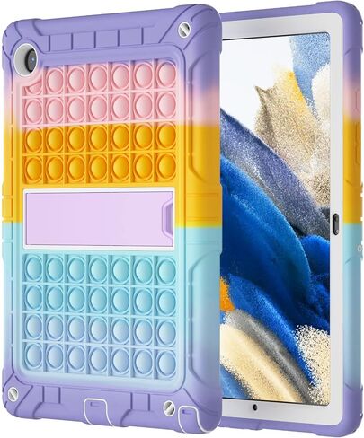 XZC Samsung Galaxy Tab A8 Case 10.5'' 2022 (SM-X200/X205/X207) Heavy Duty Shockproof Push Pop Cover with Pencil Holder/Carrying Shoulder Strap (Samsung Galaxy Tab A8 10.5 Inch 2022) in Saudi Arabia