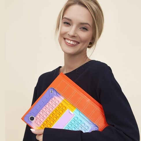 XZC Samsung Galaxy Tab A8 Case 10.5'' 2022 (SM-X200/X205/X207) Heavy Duty Shockproof Push Pop Cover with Pencil Holder/Carrying Shoulder Strap (Samsung Galaxy Tab A8 10.5 Inch 2022) in Saudi Arabia