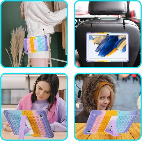 XZC Samsung Galaxy Tab A8 Case 10.5'' 2022 (SM-X200/X205/X207) Heavy Duty Shockproof Push Pop Cover with Pencil Holder/Carrying Shoulder Strap (Samsung Galaxy Tab A8 10.5 Inch 2022) in Saudi Arabia