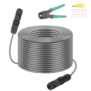 FOTN Replacement Starlink Cable Extension and Repair Kit, Starlink Replacement Cable Extend Original 50FT Cable to 125ft, IP68 Waterproof, Support 1200M Protocol, Adopts Pure Copper DataTransmission