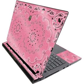 MightySkins Glossy Glitter Skin for Alienware M17 R3 (2020) & M17 R4 (2021) - Pink Bandana | Durable High-Gloss Glitter Finish | Easy to Apply and Change Style | Made in The USA