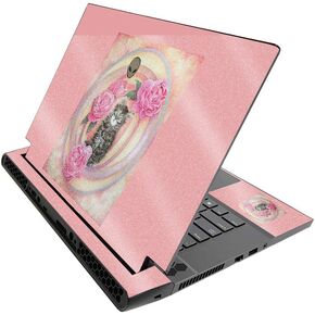 MightySkins Glossy Glitter Skin for Alienware M15 R3 (2020) & M15 R4 (2021) - Innocence | Durable High-Gloss Glitter Finish | Easy to Apply and Change Style | Made in The USA