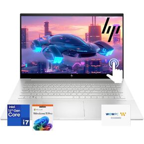 HP Envy 17.3" Touchscreen Laptop | Intel Core i7-1355U | GeForce RTX 3050 | FHD | Windows 11 Pro (64GB RAM | 2.5TB Storage) | Wi-Fi 6 | Backlit Keyboard | Business & Fun | w/WOWPC Bundle