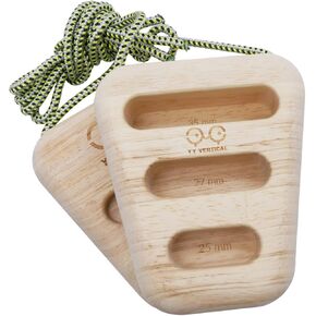 | Hung Rock Climbing Holds | Made of Recycled Rubber Wood | Home Equipment for Fingers and Grip Strength
