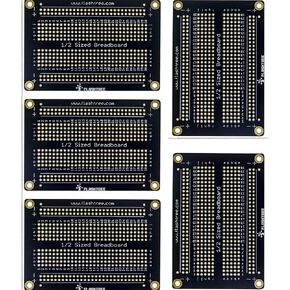 whiteeeen Solder-able or Less Breadboard Board Gold Plated Finish Proto Board PCB DIY Kit for Arduino (1/2 Solder-able (5pcs))