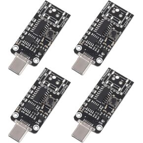 Alinan 4pcs Type-C 5A PD Trigger Board, Type-C Male Input PD 5V 9V 12V 15V 20V Adjustable Voltage Power Trigger Module