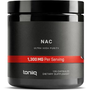 1300mg NAC Supplement N-Acetyl Cysteine - 4 Month Supply - Min. 98%+ Tested Purity - Ultra High Strength Bioavailable NAC Cysteine Supplement - 240 Vegetarian N Acetyl Cysteine Capsules -Lab Tested TQ