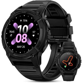 KOSPET Tank S2 Smart Watch for Men Women GPS, 5ATM Waterproof, Pressure/Altitude/Compass, 1.32" AMOLED Display Fitness Tracker(Answer/Make Call), AI Voice Assistant, 24H Sleep/Hear Rate Monitor