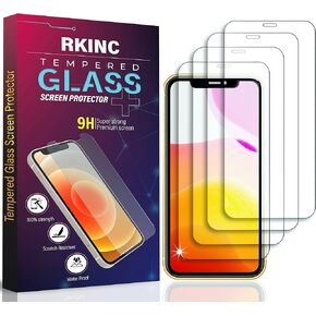 واقي شاشة RKINC [4 عبوات] لهاتف iPhone 11 Pro/iPhone XS/iPhone X 5.8 بوصة، واقي شاشة من الزجاج المقسى، 0.33 مم [ضمان مدى الحياة] [مضاد للخدش] [مضاد للكسر] [خالٍ من الفقاعات] in Kuwait