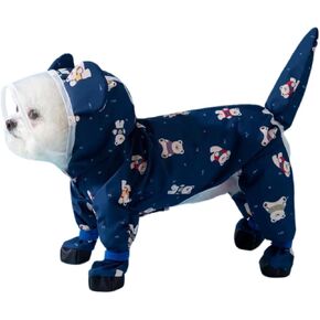 Small Dog Raincoat, Tail Protect Feet Cover Waterproof Dog Rain Jacket Dog Rain Coat for Puppy Small Dogs(Pineapple,XL)