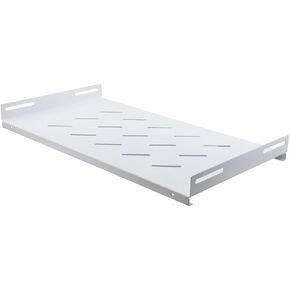 NavePoint 1U Rack Shelf for Server Rack Network Cabinets – Cabinet Rack Mount Shelf 420mm (16") Deep, White, Pre-Assembled – Compatible with 19 Inch Standard Equipment