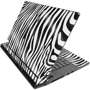 MightySkins Glossy Glitter Skin for Alienware M15 R3 (2020) & M15 R4 (2021) - Black Zebra | Durable High-Gloss Glitter Finish | Easy to Apply and Change Style | Made in The USA