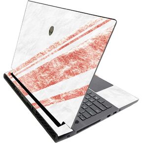 غلاف MightySkins اللامع لجهاز Alienware M17 R3 (2020) وM17 R4 (2021) - ذهبي وردي مجعد | لمسة نهائية لامعة متينة شديدة اللمعان | سهل التطبيق وتغيير النمط | صنع في الولايات المتحدة الأمريكية