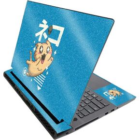 MightySkins Glossy Glitter Skin for Alienware M17 R3 (2020) & M17 R4 (2021) - Feline Kawaii | Durable High-Gloss Glitter Finish | Easy to Apply and Change Style | Made in The USA