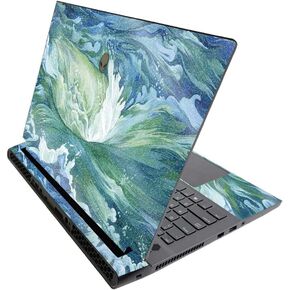 MightySkins Glossy Glitter Skin for Alienware M17 R3 (2020) & M17 R4 (2021) - Cyclone Wave | Durable High-Gloss Glitter Finish | Easy to Apply and Change Style | Made in The USA