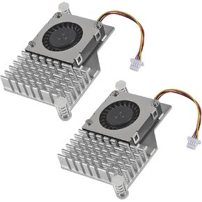 AITRIP 2 Pack Active Cooler for Raspberry Pi 5, Cooling Fan Pi5 Aluminum Heat Sink Temperature-Controlled Blower Fan with Thermal Pads Suitable for Raspberry Pi 5