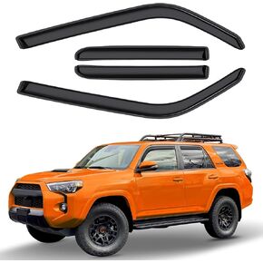 in-Channel Rain Guards for Chevrolet Silverado/GMC Sierra 1500 2019-2024 Crew Cab, Durable Side Windows Rain Guard, Wind Deflectors, Vent Visors, Rain Visor, Window Visor- 4 PCS