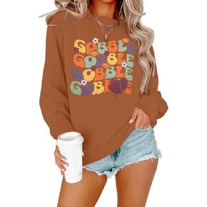 سويت شيرت عيد الشكر للنساء سويت شيرت Feelin Thanksful Sweatshirt خريف تركيا بلوفر هيكل عظمي ملابس اليد
