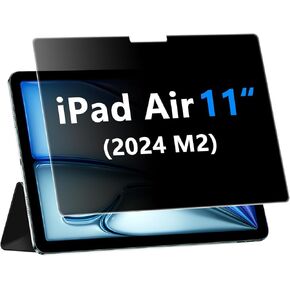 Privacy Screen Protector Compatible With ipad Air 11 Inch 2024 (M2), Anti Spy Tempered Glass Film, Scratch Resistant, Easy to Install