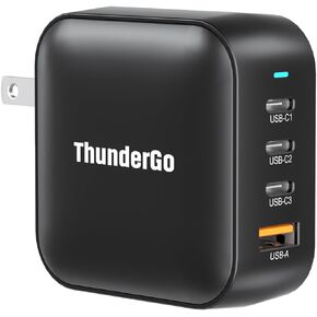 100W USB C Wall Charger Fast Charging Station, 4-Ports with 3 USB-C Ports +1 USB-A Ports PD & QC 3.0 Fast Charging, Adapter for MacBook Pro/Air,iPhone 14/13/Pro/Samsung Galaxy and More