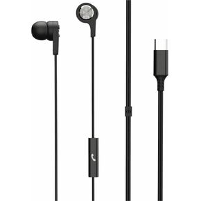 Maxell Sync Up Type C Earbuds - Stereo - USB Type C - Wired - Earbud - Binaural - in-Ear - Black