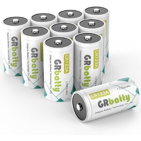 CR123A 3V Lithium Battery 10 Pack, 1700mAh 3 Volt CR123 Battery with High Capacity Photo CR123A 3 Volt Lithium Batteries for Flashlight, Security Sensor Motion (Non-Rechargeable)
