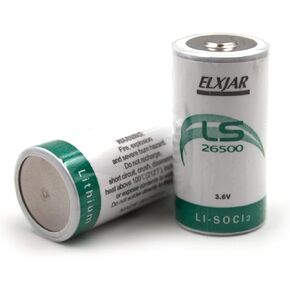 (2-Pack) ER26500 C Size 3.6V 9Ah Lithium Thionyl Chloride Battery for SAFT LS26500 Fleet Monitoring, Tracking Devices for Hunting Dogs, Carbon Monoxide Detectors, Intrusion Sensors