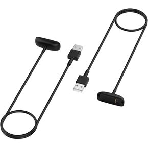 FitTurn USB Charger Compatible with Fitbit Ace 3 Activity Tracker for Kids 3.3ft/100cm Replacement USB Charger Charging Clip Cable Base Data Sync for Ace 3 Fitness Tracker 6+ 2Pack Black