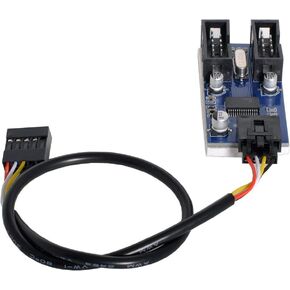 Cablecc USB 3.1 Front Panel Socket Key-A Type-E to USB 2.0 9Pin 10Pin Mainboard Header Male Extension Adapter