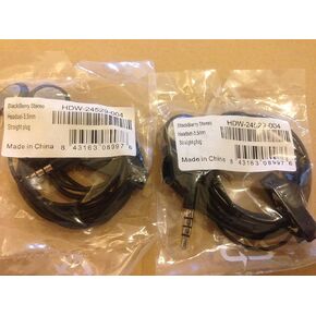 Blackberry HDW-24529-004 RIM Stereo Headset for BlackBerry 9780, 9810, 9930, 9350, 9370 - Retail Packaging - Black