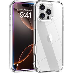 Crystal Clear for iPhone 16 Pro Max case,[Anti-Yellowing][Military-Grade Drop Protection] Shockproof Clear case for iPhone 16 Pro Max 6.9 inch (Clear)
