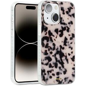 for iPhone 15 Case [Compatible with MagSafe] with Matte Black Leopard Cheetah Print Design, Cute Magnetic Phone Cover for Women Girls and Men, Slim Bumper with Stylish Pattern