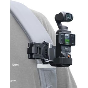 360° Rotaion Adjustable Backpack Strap Quick Clip Mount with Expand Frame for DJI OSMO Pocket 3 Action Camcorders, Video Shooting Accessories
