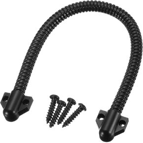 uxcell 1 Pcs Flexible Door Loop Wire Protection Sleeving Armored Door Wire Conduit Power Transfer Loop Armored Cable Protector Sleeve with Ends 450mm x 9.5mm