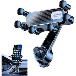 car Phone Holder, car Vent Phone car Holder, Extended Metal Hook six arm Gravity wrap Fixed, Suitable for iPhone, Android and All Smartphones, Classic Black