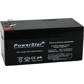 PowerStar 12V 3.3ah Compatible Replacement Battery for UPS BE350G ES 350VA rbc35 APC be350g