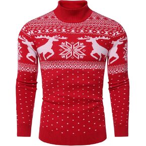 Babioboa Men's Mock Turtleneck Sweater Slim Fit Half Turtleneck Long Sleeve Knit Pullover Thermal Casual Solid Knitwear