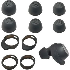 Silicone Ear Tip for Samsung Galaxy Buds FE Ear Wing Tips Fit in The Case for Galaxy Buds FE Earbuds Accessories Earbuds Tips, Black