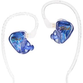 Kinera Celest Wyvern Qing 10mm Dynamic Driver in-Ear Monitor Earphones, 1DD Wired Earbuds, HiFi IEM Headphones, Featuring 3D-Printed Semi-Custom Design Shell (with Mic, Blue)