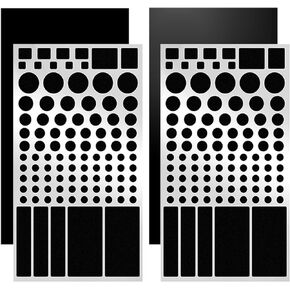 LED Light Blocking Stickers, Blackout Stickers Light Dimming Stickers for Electronics Blackout Stickers for Routers LED Covers Blackout (2 Sheets Cut and 2 Sheets Whole)